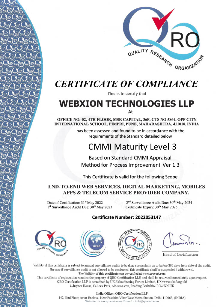 CMMI Maturity Level-3 Certification